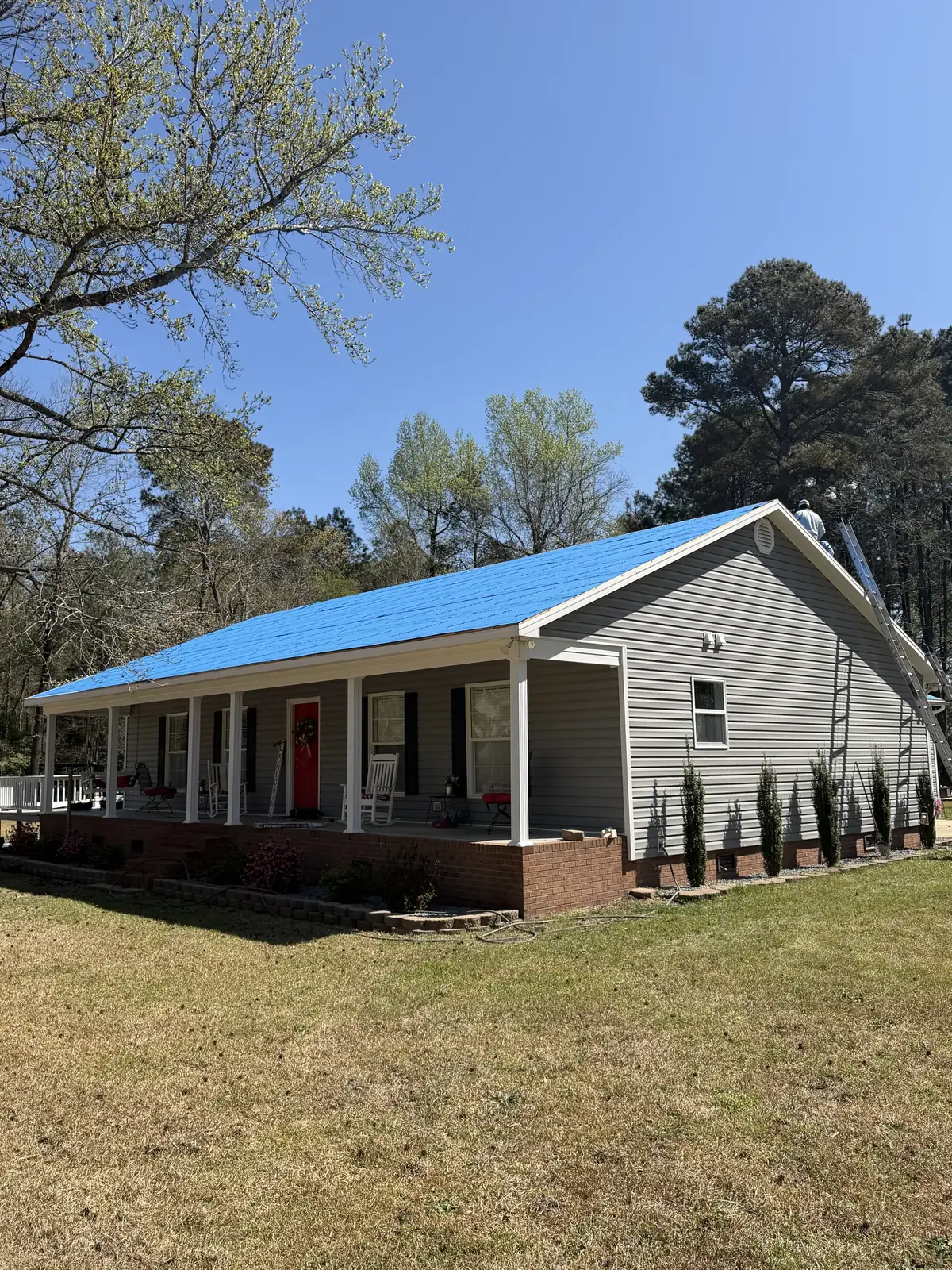 One-story home with a porch